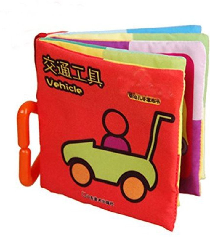 meistore Learning With Each Kind Vehicle Soft Book Early Education Toys(Multicolor)