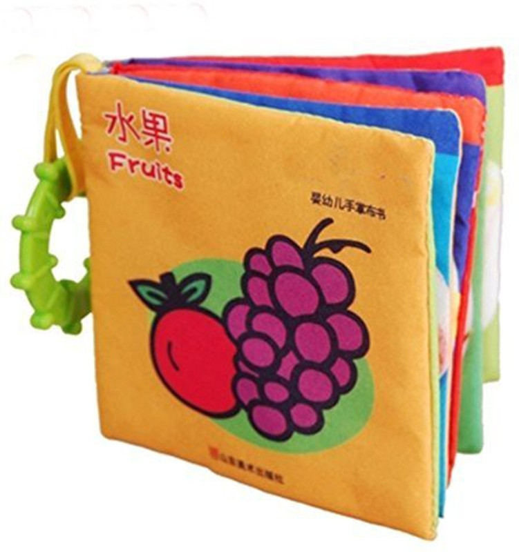 meistore Learning With Each Kind Fruit Soft Book Early Education Toys(Multicolor)