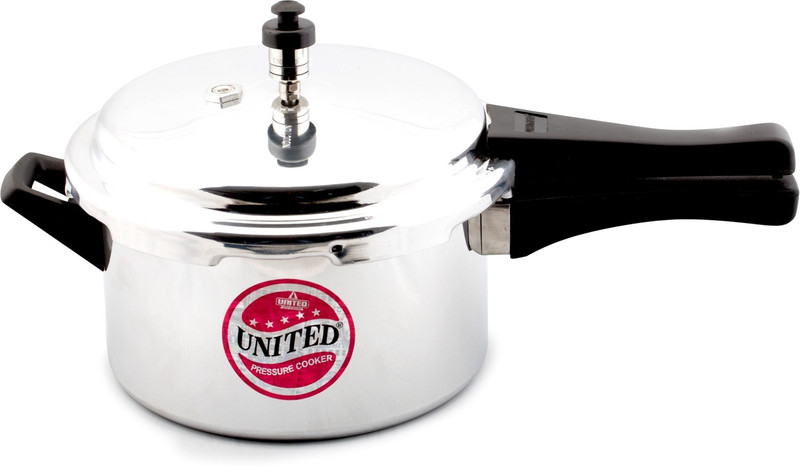 United United Elegance Plus outer lid cooker 5 ltr Induction base 5 L Pressure Cooker(Aluminium)