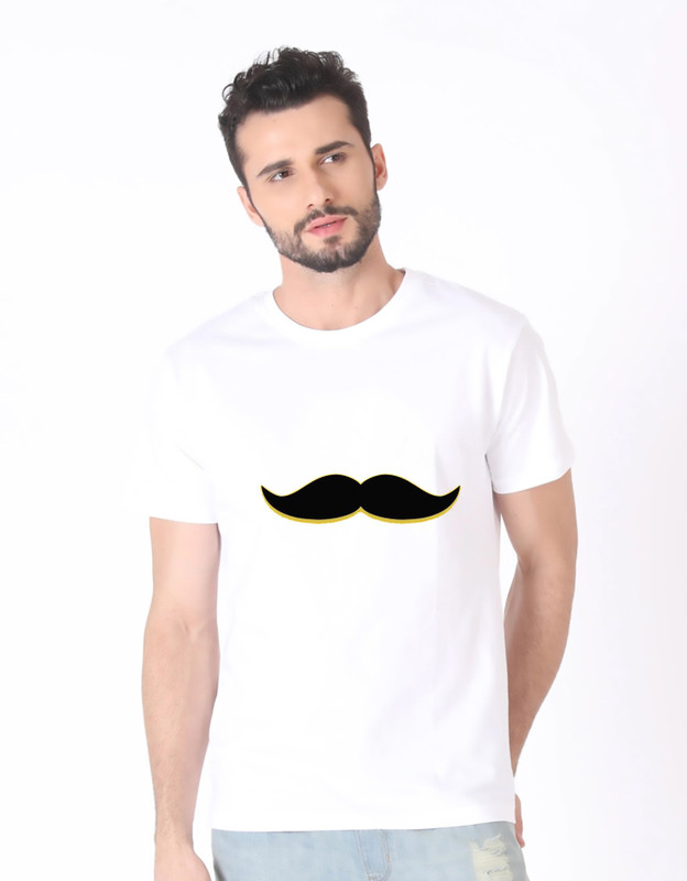 woody walker Printed Men Round Neck White T-Shirt
