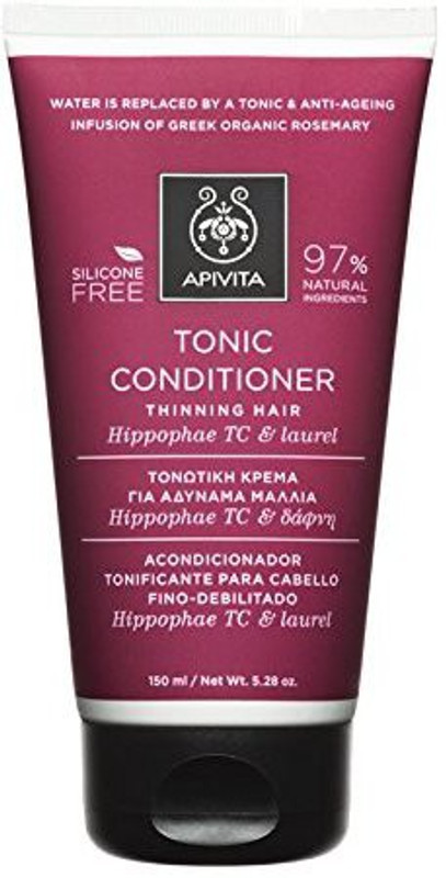 Apivita 4 X Tonic Conditioner For Thinning Hair With Laurel (New Product, Released In 2017) 4 Tubes X 150Ml/5.1Oz Each One(150 ml)