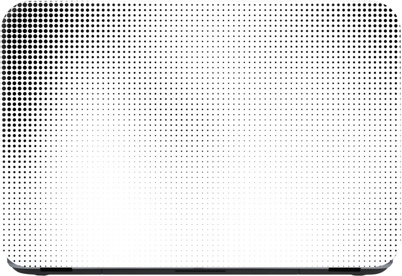 Flipkart SmartBuy black white flower Premium LG Vinyl (matte) Laptop Decal 15.6