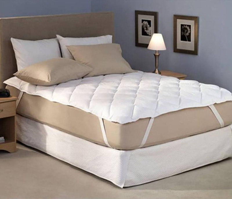 krishna decor Elastic Strap King Size Waterproof Mattress Protector(White)