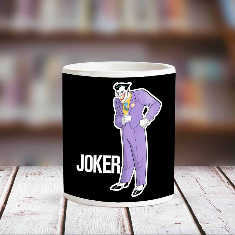 chanakya Joker White Ceramic Ceramic Mug(350 ml)