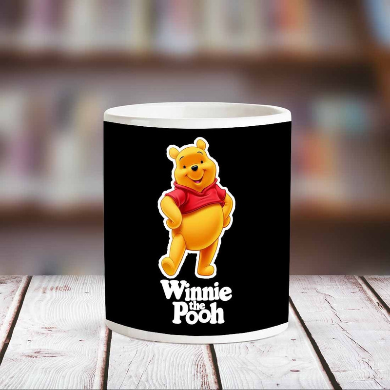 chanakya Winnie The Pooh White Ceramic Ceramic Mug(350 ml)