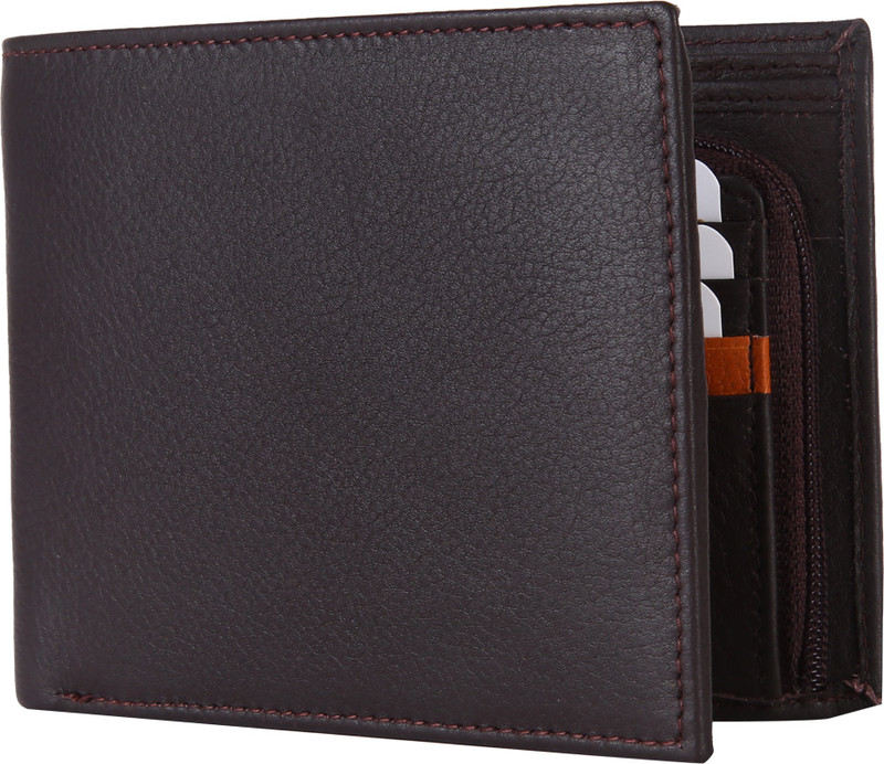 myseeku Men Brown Genuine Leather Wallet(6 Card Slots)