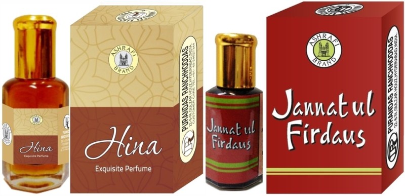 Purandas Ranchhoddas PRS Jannatul-Firdaus & Hina 12ml Each Herbal Attar(Jannat ul Firdaus)