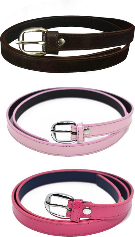 style along Women Party, Casual Brown, Pink Artificial Leather Belt