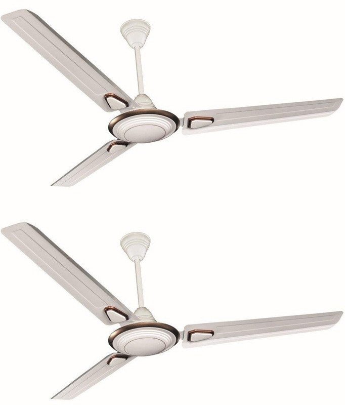 Crompton Super briz deco High Speed Ceiling Fan(Pack of 2) 1200 mm 3 Blade Ceiling Fan(Birken White, Pack of 2)