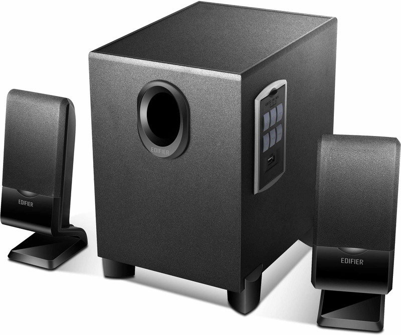 EDIFIER R101PF 2.1 Multimedia Speaker System with USB/SD/FM radio (Black)