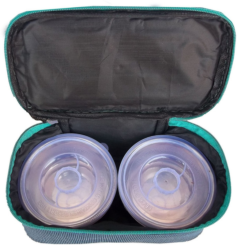 kotak sales Insulated Thermal Tiffin Lunch Box with 2 Stainless Steel Container Plastic lids & 1 Plastic Box for Salad/Rice/Chapatti Etc Durable & Hygiene 2 Containers Lunch Box(0 ml)