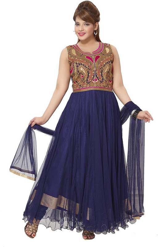 pc chandan cretion Embroidered Kurta, Churidar & Dupatta Set(Stitched)