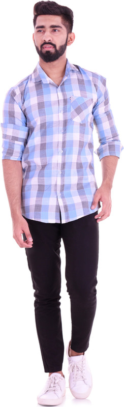 vintage look Men Checkered Casual Multicolor Shirt