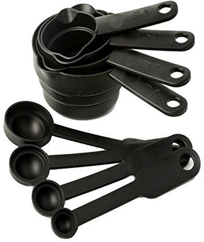 Swarish New Stylish Modern Kitchen Multi Purpose 8 Piece Baking Measuring Cup & Spoon Plastic Measuring Spoon(Pack of 1)