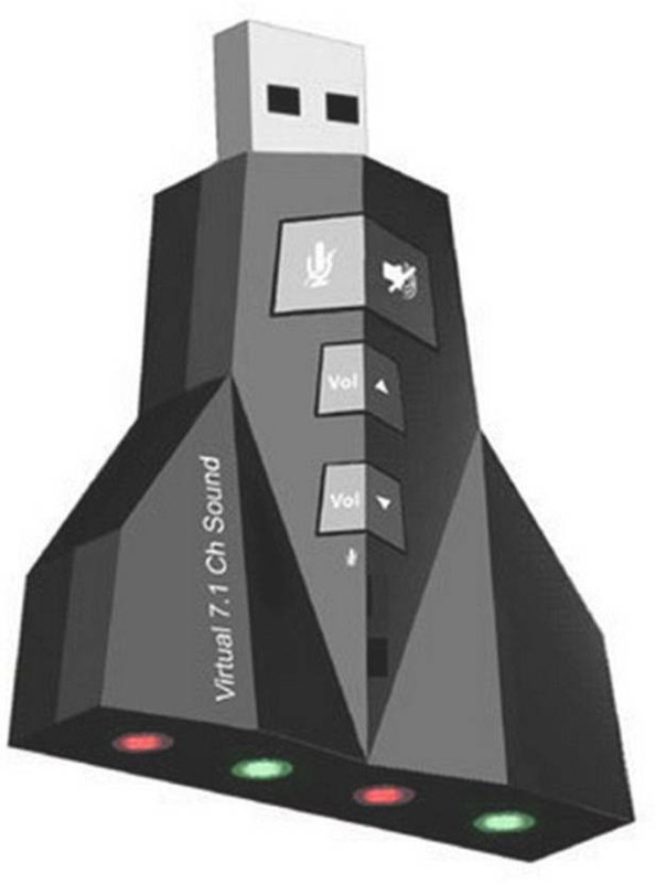 AVB 12 MBPS 3D 7.1 Channel USB External Sound Card Audio Adapter With Mic - Compatible With Windows XP/ME/Vista/2000/Windows 7/Windows 8/Server 2003/Linux/Mac-OS- Plug and Play Compatibility - Supports Virtual 3D Sound - Turn your Front USB Port of Desktop into Audio Input and Mic USB Internal Sound