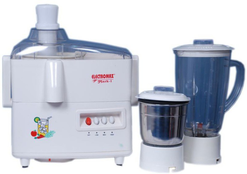 Electromax 438 STYLISH JUICER MIXER GRINDER mark -1 530 W Juicer Mixer Grinder(White, 3 Jars)