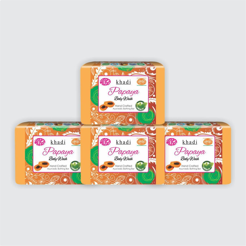 KHADI MEGHDOOT AYURVEDIC PAPAYA BODY WASH(4 x 125 g)