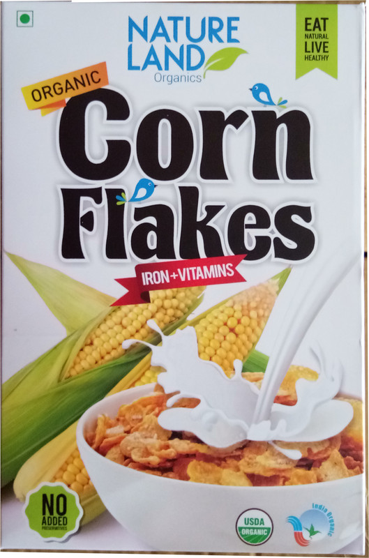 Natureland Organics Corn Flakes 250 Gm(250 g, Pouch)