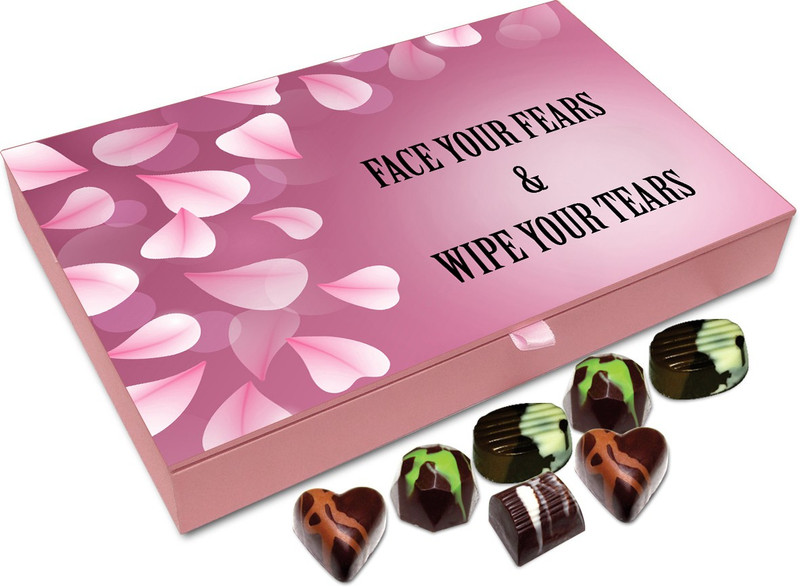 Chocholik Gift Box - Face Your Fears Wipe Your Tears Chocolate Box - 12pc Truffles(144 g)