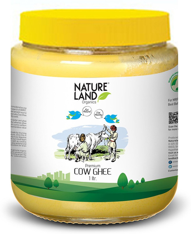 Natureland Organics Premium Cow Ghee 1 Ltr Ghee 1 L Plastic Bottle Natureland Organics Premium Cow Ghee 1 Ltr Ghee 1 L Plastic Bottle