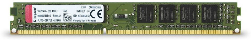 Kingston Kingston Technology DDR3 4 GB PC (1600MHz DDR3L Non-ECC CL11 DIMM 1.35V Memory KVR16LN11 4)