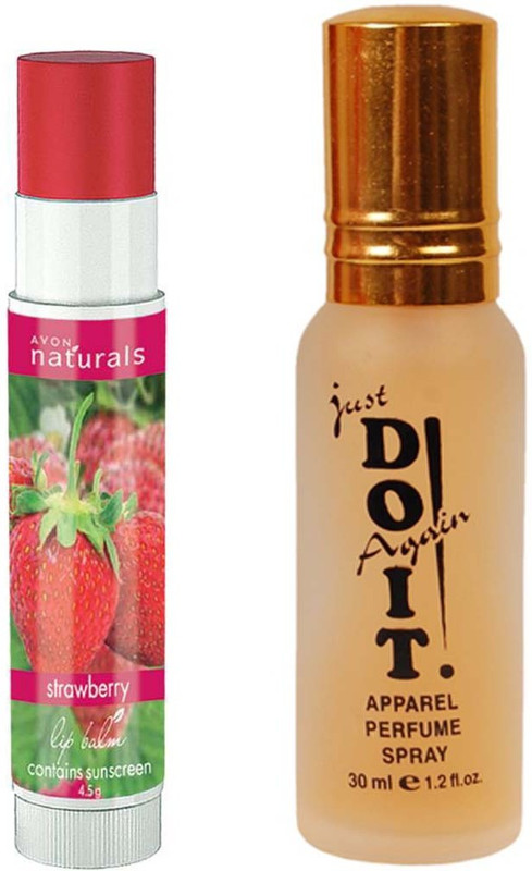 Avon Anew Naturals Lip Balm Strawberry (4.5 g) with one do it perfume 30 ml(Set of 2)
