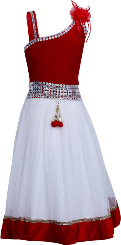 Crazeis Girls Party Dress(Red) RS.1999 (71.00% Off) - Flipkart