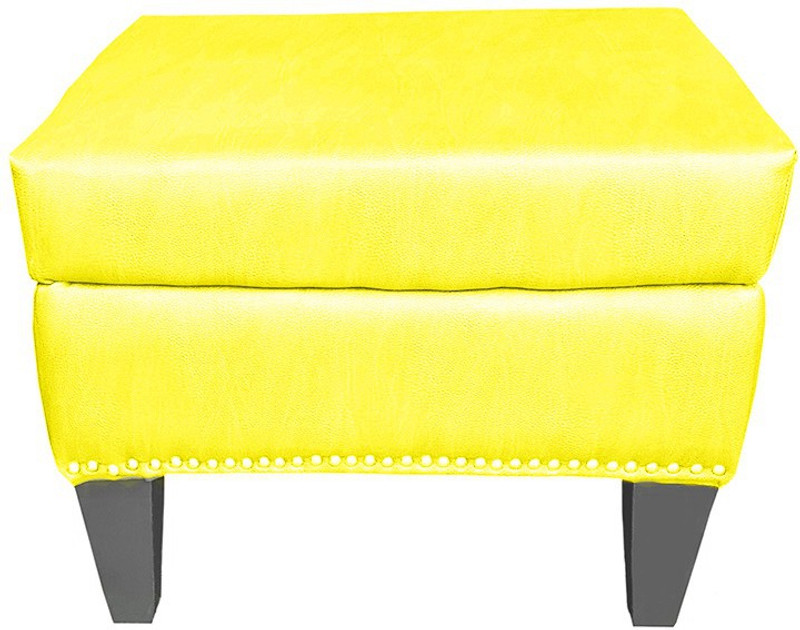 houzzcraft Leatherette Standard Ottoman(Finish Color - yellow)