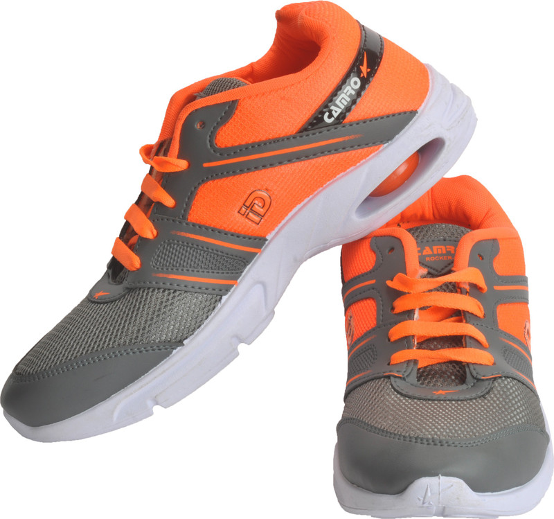 camro ROCKER 3 Running Shoes For Men(Orange, Grey)