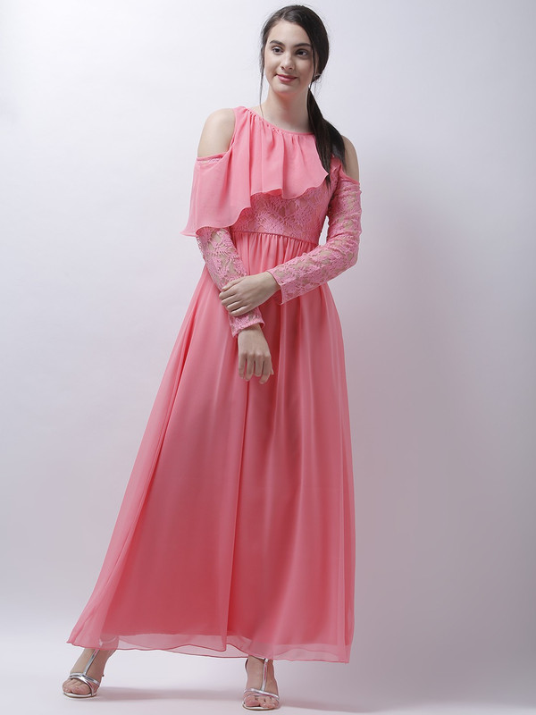 athena women's maxi pink dress