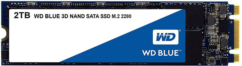 WD Blue 3D 2 TB Laptop Blue SATA III Internal Solid State Drive (SSD) (WDS200T2B0B)(Interface: SATA III, Form Factor: M.2)