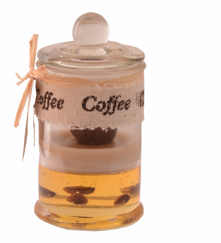 Purpledip Coffee Scented Candle: 1 Wax Candle placed in a deisgner glass jar(1 g)