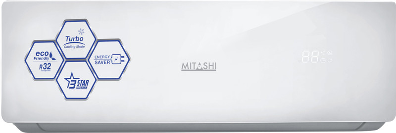 Mitashi 1.5 Ton 3 Star Split AC  - White(MiSAC153Pv35, Aluminium Condenser) RS.38650 (37.00% Off) - Flipkart