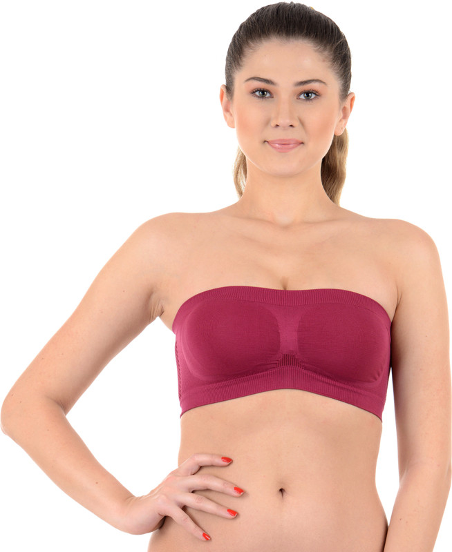 Chilee Life Women's Tube Non Padded Bra(Maroon) Chilee Life Women's Tube Non Padded Bra(Maroon)