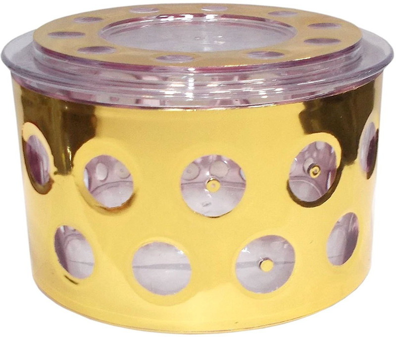 kotak sales Kotak Sales Golden Plastic Food Container Air Tight Round Dry Fruit Chocolate Gift Box for Birthday, Wedding, Party, Festival Decoration Multipurpose Usage  - 0 ml Plastic Grocery Container(Gold)