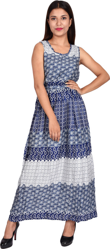 blue and bronze dress Libby Lurex Dress