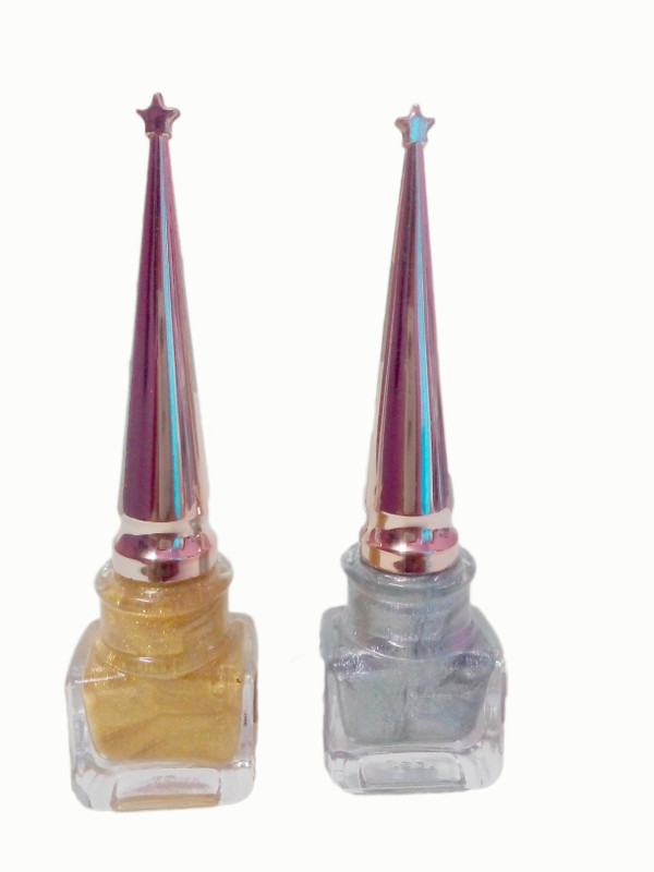 MAYSI Gold or Silver Combo Glitter Women Shiny Long Lasting Liquid Brush Eye Liner Waterproof Makeup Eyeliner 10 ml(Gold,Silver)