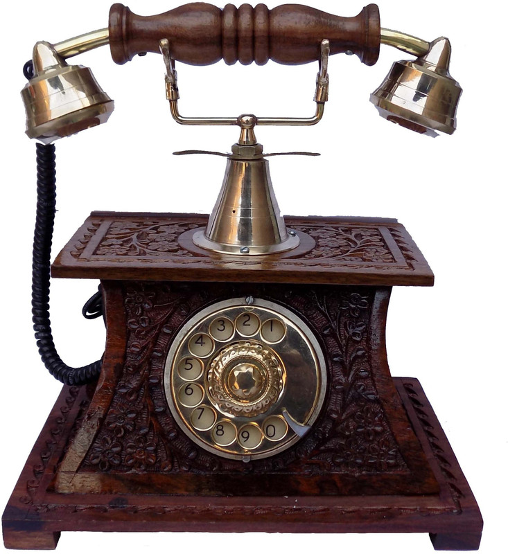 Handicraft VINTAGE OPERATIONAL ROYAL LANDLINE Corded Landline Phone(Brown)