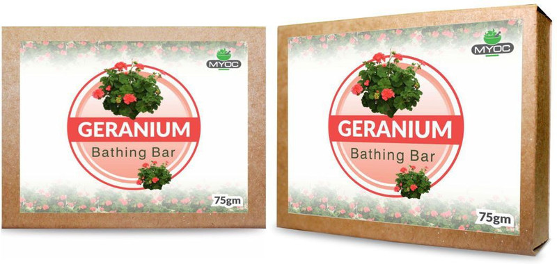 salvia Geranium Oil soap an excellent moisturizer for mature, dry skin 75gm x2 Pack(2 x 37.5 g)