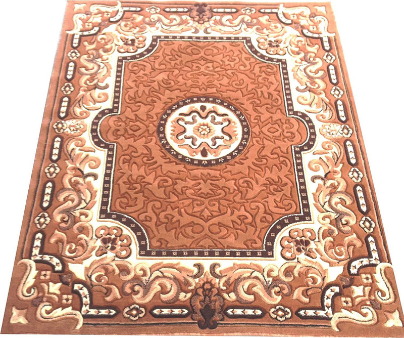 as handloom Gold Acrylic, Wool Carpet(180 cm  X 235 cm)