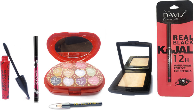 femina09 makeup collection kit 12h kajal 36h eye liner mascara compact combo 123456789 set of 6(6 Items in the set)