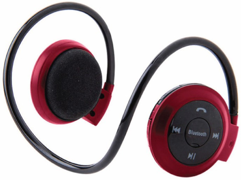 ewell Wireless Bluetooth Earphone Headphone with Mic, Sweatproof Sports Headset, Best for Running and Gym, Stereo Sound Quality with Ergonomic-Design By mobimint Bluetooth Headset with Mic (red, In the Ear) Bluetooth Headset with Mic(Red, Over the Ear)