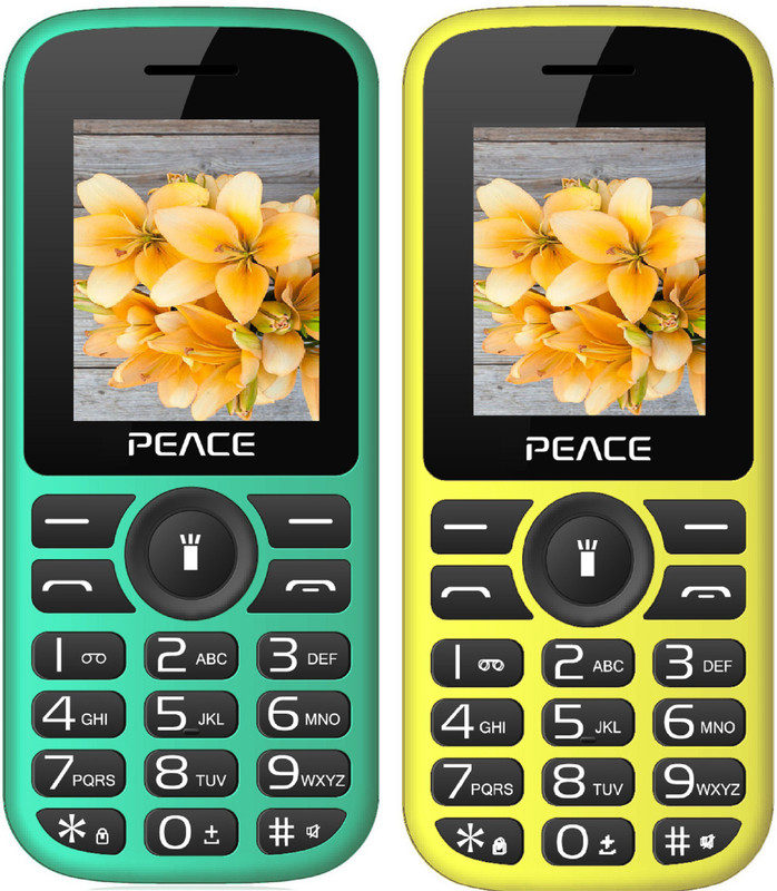 Peace P4 Combo of Two Mobiles(Green $$ Black & Yellow $$ Black) Peace P4 Combo of Two Mobiles(Green $$ Black & Yellow $$ Black)