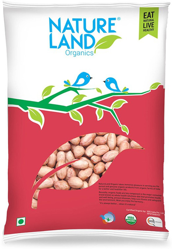 Natureland Organics Peanuts 500 Gm Assorted Nuts(500 g)