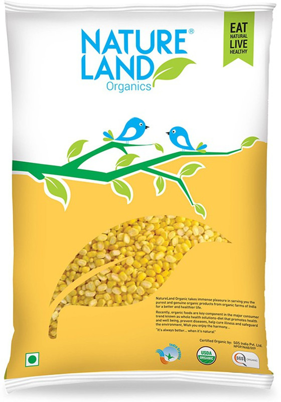 Natureland Organics Unpolished Yellow Moong Dal (Split)(1000 g)