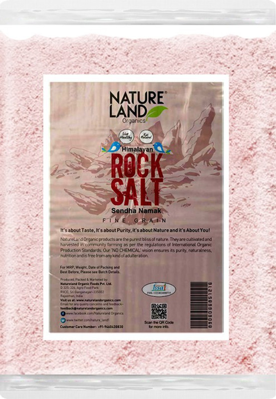 Natureland Organics Himalayan Pink Rock Salt 500 Gm Rock Salt(500 g) Natureland Organics Himalayan Pink Rock Salt 500 Gm Rock Salt(500 g)