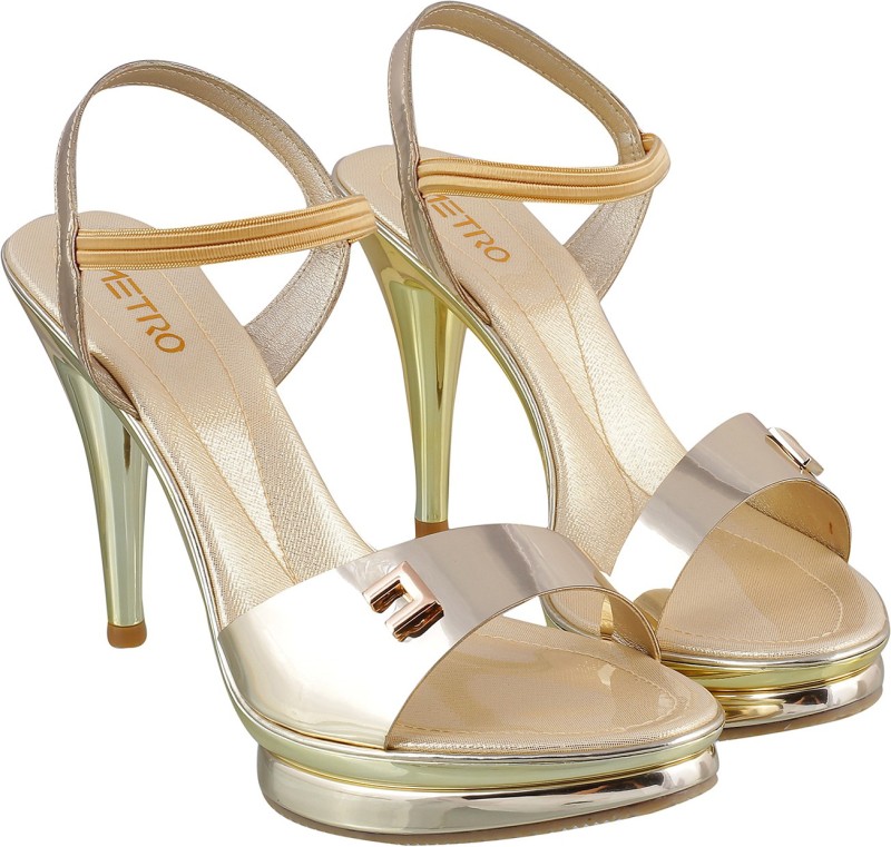 Buy gold heels on sale online