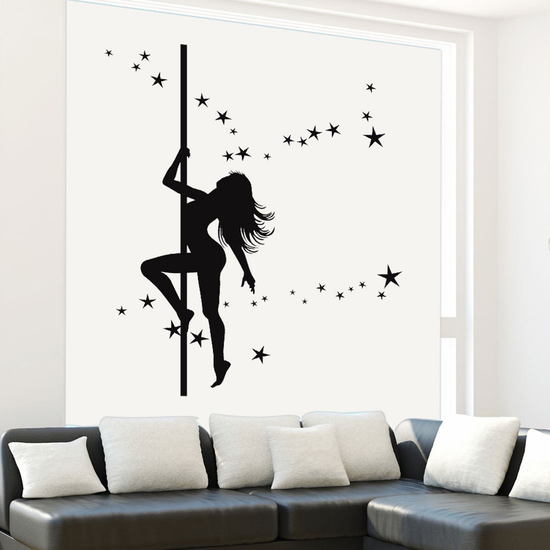 walkart Extra Large WallStickers (9692) angel with stick and stars  Sticker(Pack of 1)