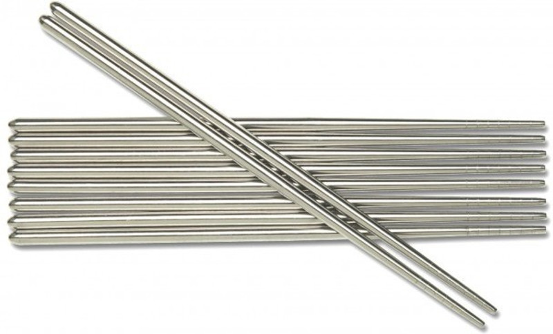beaut Eating Stainless Steel Chinese Chopstick(Silver Pack of 10)