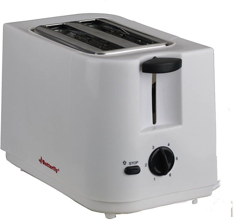 Butterfly BSTE17-18 700 W Pop Up Toaster(White)